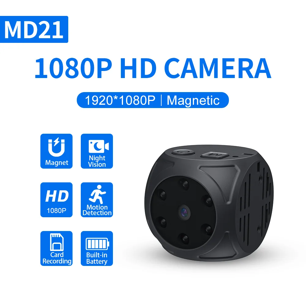 MD21 Mini Camera 1080P Sport Camera with Mounting Accessories